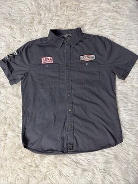Harley-Davidson Navy Shirt with Red and White Patch